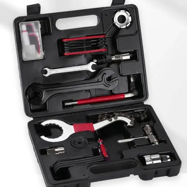 Kit di riparazione bici multifunzione: attrezzi per guarnitura, catena, raggi, movimento centrale e volano – compatto e portatile_voghion.com