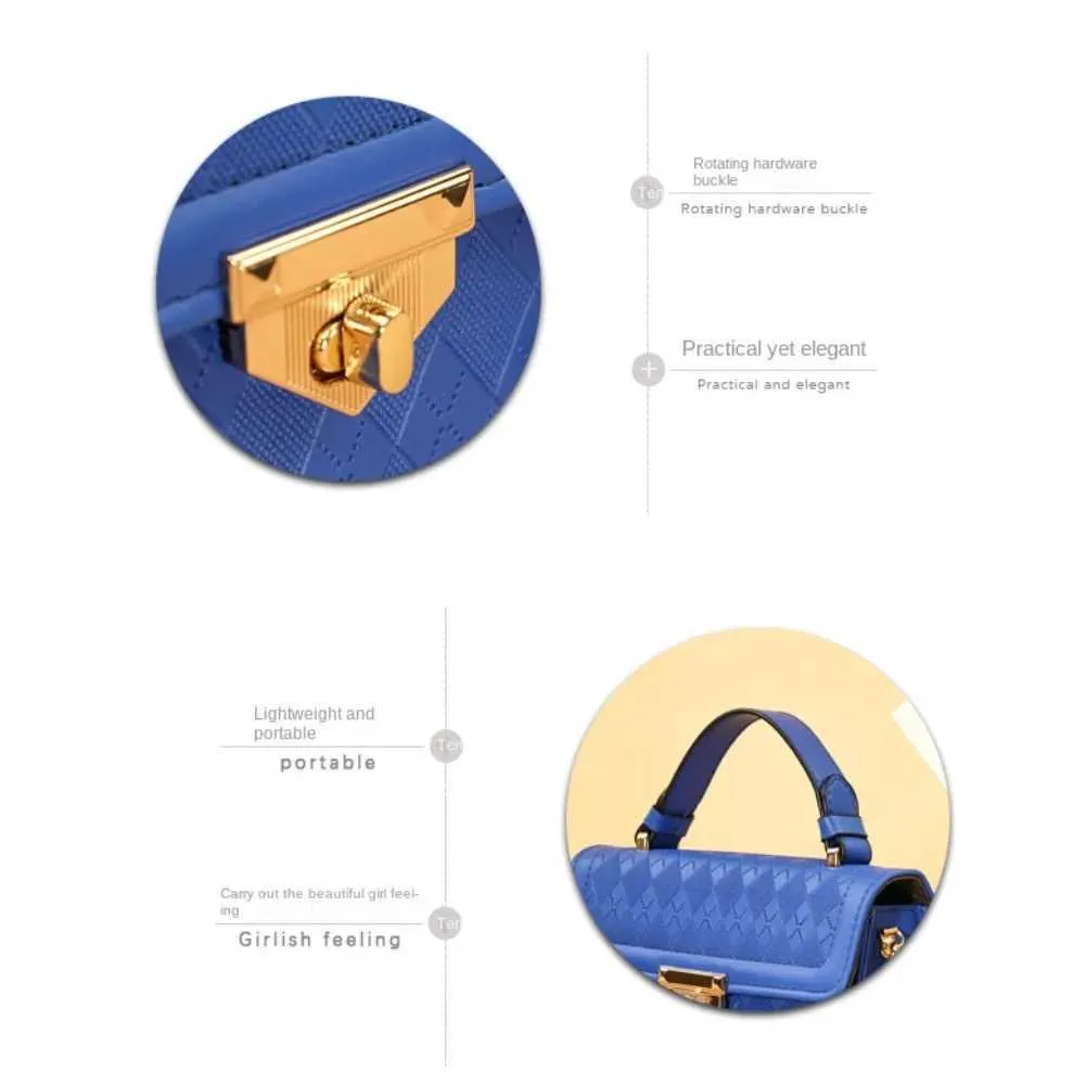 Lässige Mini-Plaid-Handtasche im koreanischen Stil, stilvolle Vintage-Quadrat-Handtasche, klassische einzelne Schultertasche, DailyC241214_voghion.com