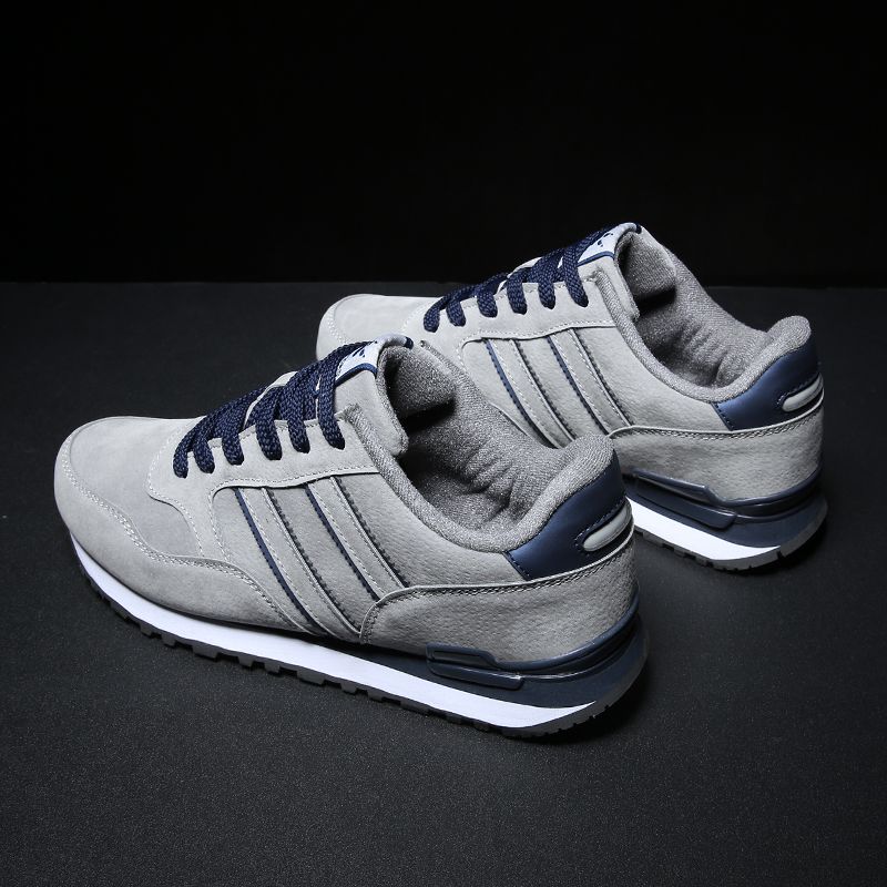 Scarpe da ginnastica leggere casual da uomo in pelle artificiale, con lacci, traspiranti, da esterno, sapato_voghion.com