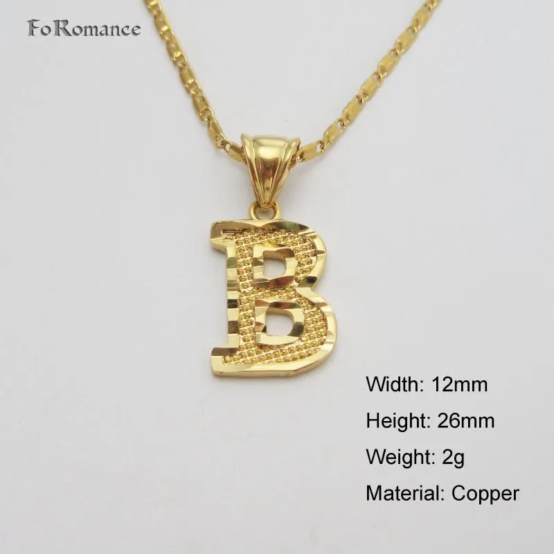 Anhänger Halsketten A-Z Buchstaben 1PC Frauen Männer Gold Farbe Initial 60cm Box Kette Englisch Brief Schmuck 26 Alphabete_voghion.com