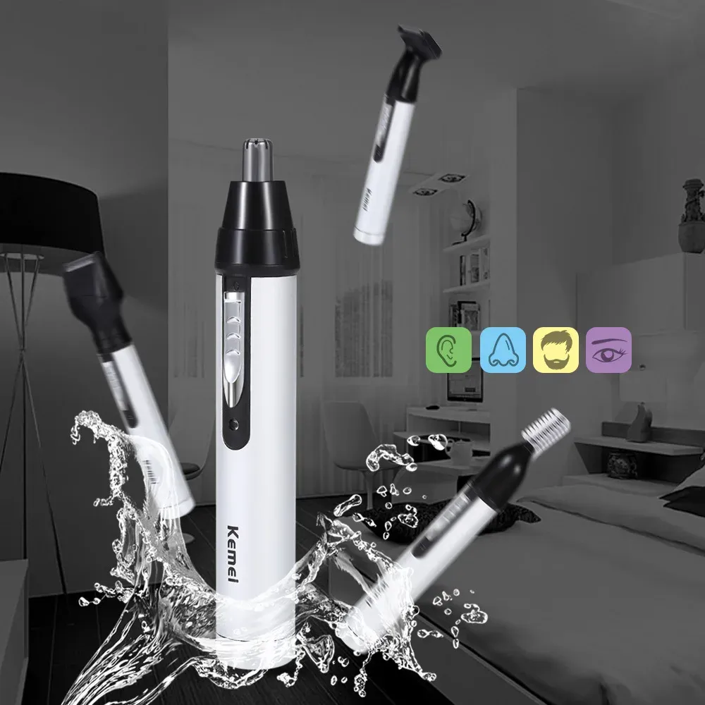 Kit de aseo 4 en 1 ACZT Quality Goods: recortador de nariz, orejas, cejas y barba, recargable por USB_voghion.com