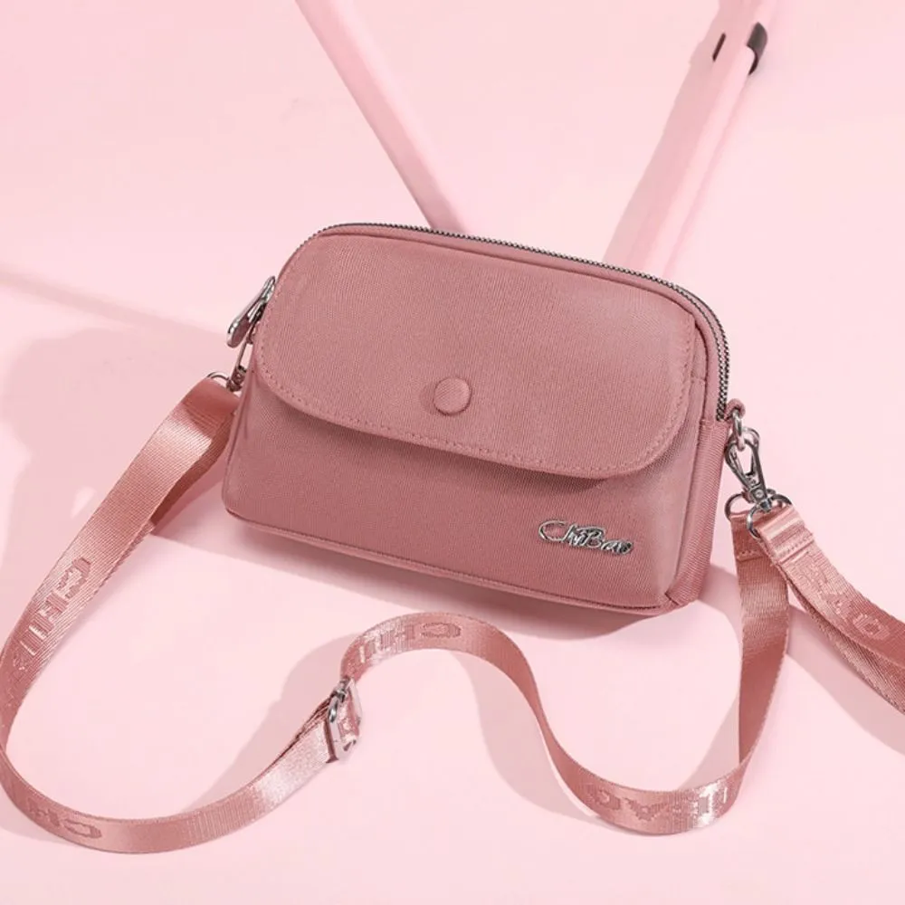 Borsa a tracolla impermeabile in tela spessa da donna, tinta unita, con tracolla, per la moda di mezza età_voghion.com