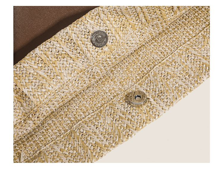 Grass woven tote bag for spring versatile women with niche design, large capacity commuting, seaside vacation style_voghion.com