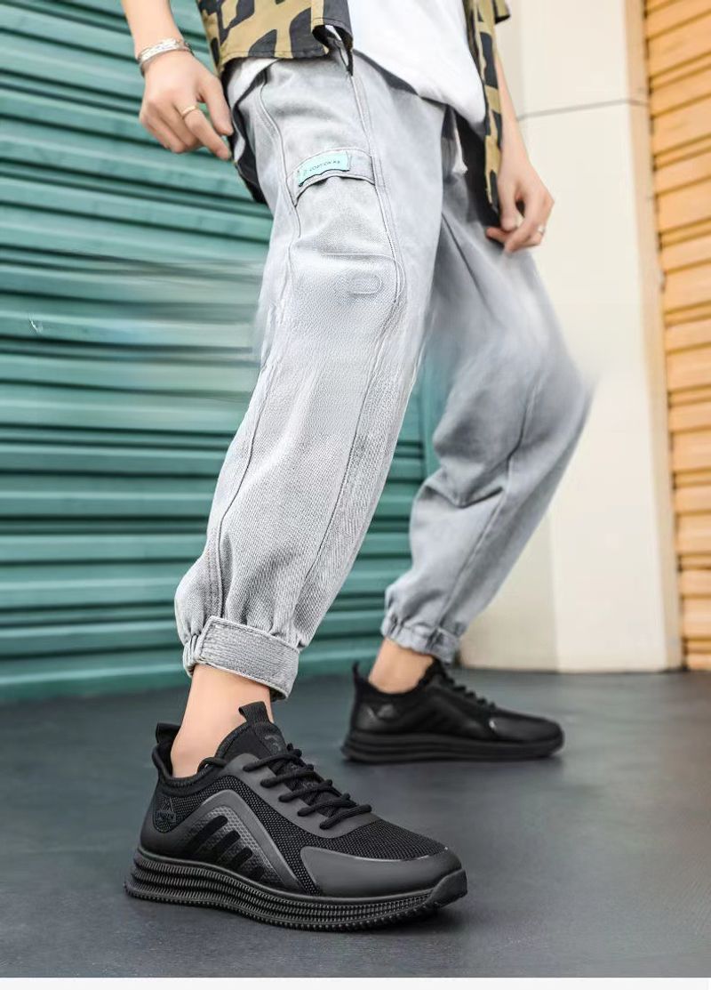 [Preferred] 8109 New Comfortable Breathable Flying Mesh Soft Sole High Quality Trendy Men's Shoes_voghion.com