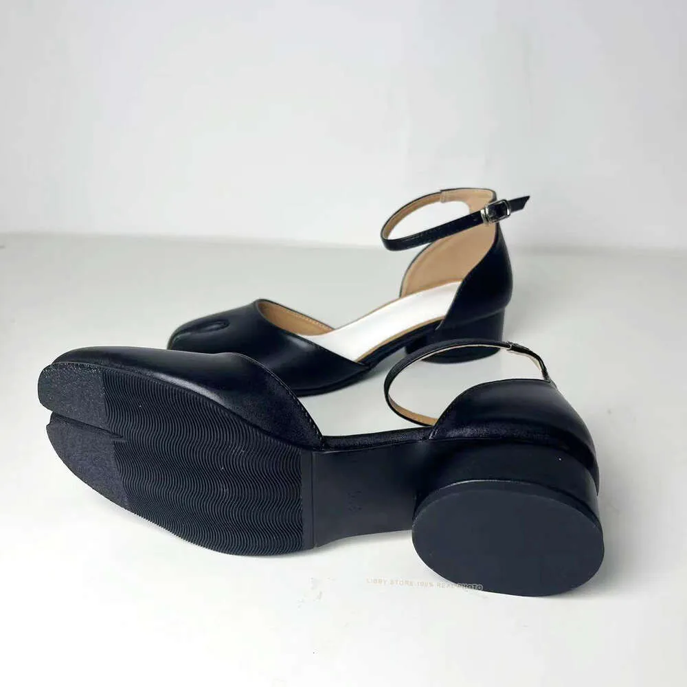 2024 marke Design Tabi Split Toe Chunky High Heel Stiefel Leder atos Mode Herbst Frauen Schuhe Botas Mujer_voghion.com