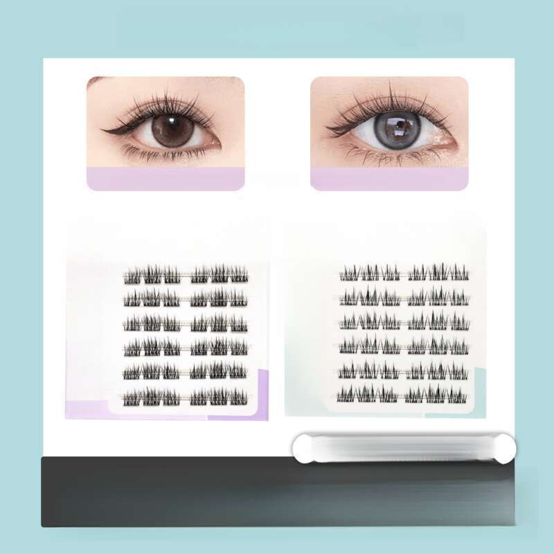adhesive-free Self-adhesive Natural Baby Arc Segmented Simulation New Hand Soft Lazy False Eyelashes_voghion.com