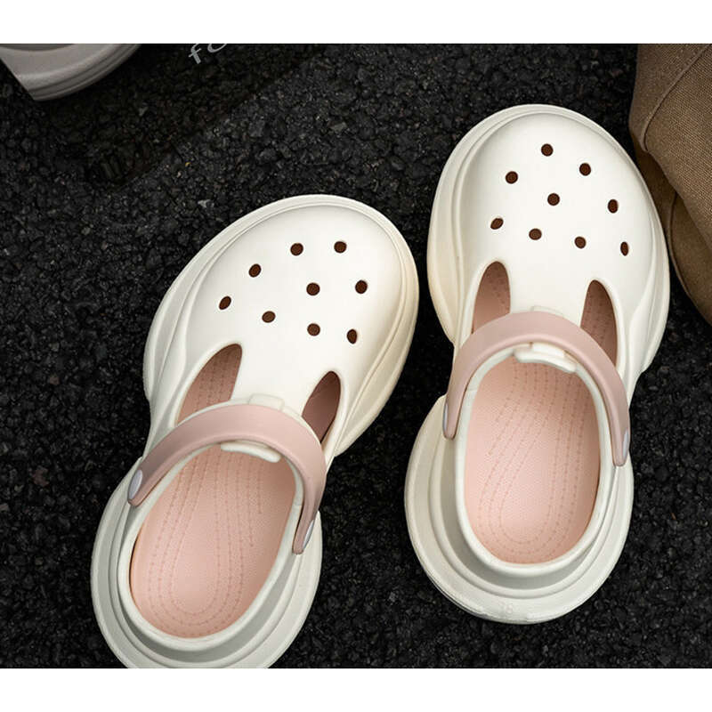 Kõrgust suurendavad paksu tallaga perforeeritud kingad naistele, mittelõhnavad jalad, libisemisvastased rannaninakaitsed, moekad ja_voghion.com