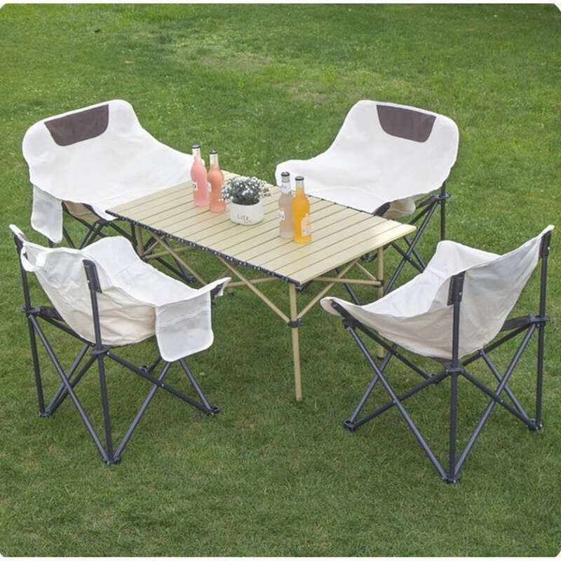 Udendørs sammenklappelig transportabel kyllingerullebord Picnicbord og stolebod Picniccampingudstyr fuld af_voghion.com