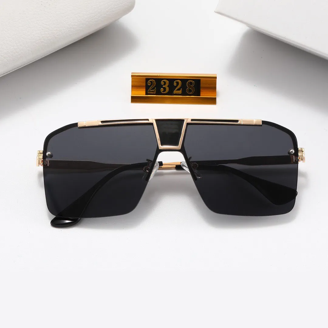 Fashion Designer Brand Sunglass Trapezoidal Nose Bridge Pentagonal Full Frame Sun Glasses Metal Polished Temples_voghion.com