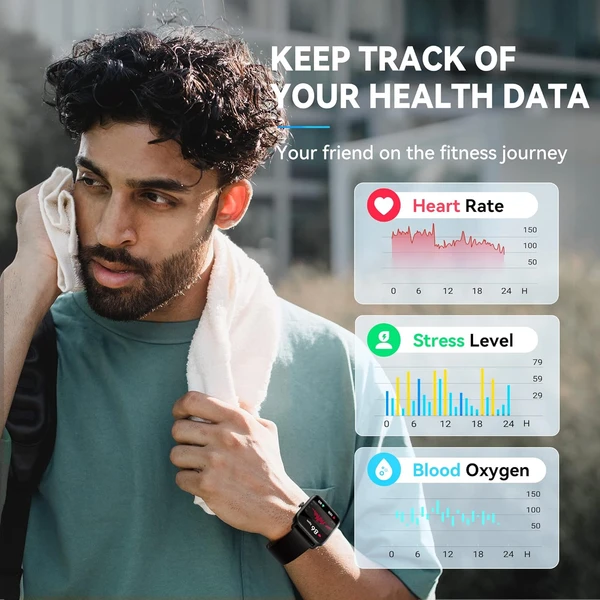 Smart Watch For Men(Answer/Make Call),Alexa Built-in,1.8'Fitness Tracker With Heart Rate Sleep SpO2 Monitor,100 Sport Mode,5ATM Waterproof,Activity_voghion.com