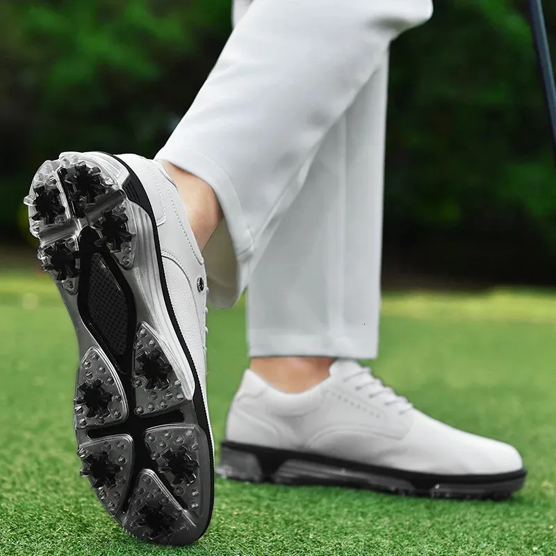 Αδιάβροχα παπούτσια Golfer Sport Man Ankle Golf Sneaker Είδη παπουτσιών γκολφ Παπούτσια γκολφ Αντιολισθητικά άνετα παπούτσια για περπάτημα μαύρο 240_voghion.com