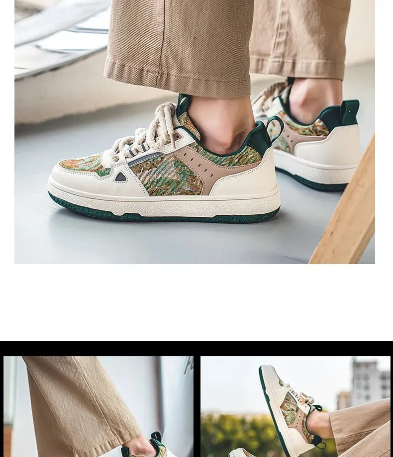 Chaussures de skateboard décontractées à plateforme Van Gogh pour femmes et hommes, motif graffiti 3D, nuit étoilée, 250226_voghion.com