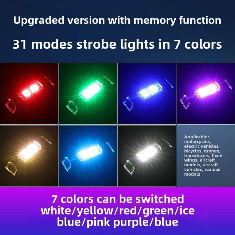 Autowarnung L, Motorrad-Modifikationszubehör, Modellflugzeug, Nachtflug, Drohnen-Aufladung, Flugzeug-Blitzlicht_voghion.com