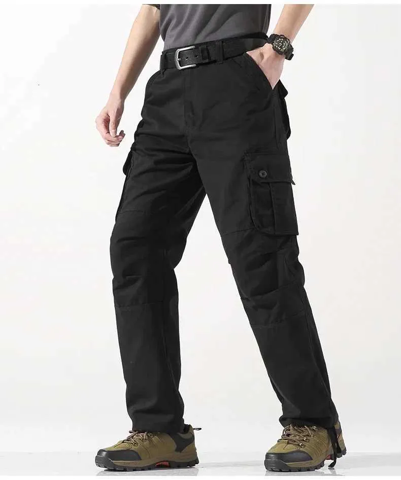 Tactical Cargo Männer Baumwolle Overalls Outdoor Arbeitshosen Große Größe Herrenbekleidung Camo Wanderhosen W250715_voghion.com