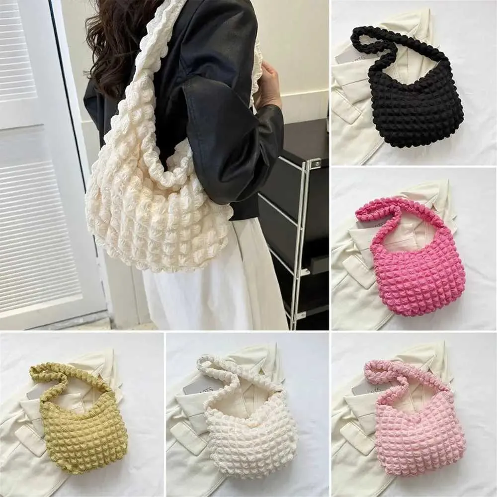 Faltige Umhängetasche für warme Schuhtaschen, plissierte Wolkenblasen, Nylon-Geldbörsen, große tragbare Handtaschen Y241026_voghion.com
