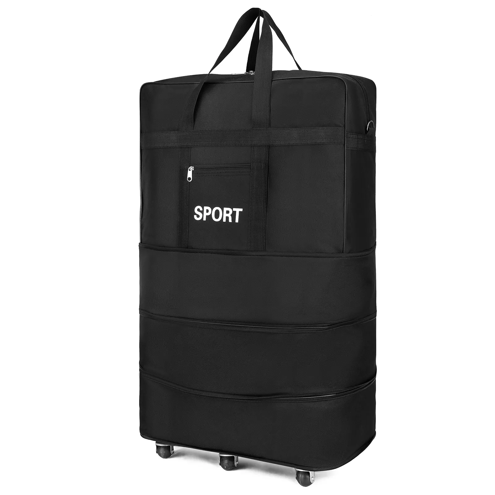 Expandable Suitcase Foldable High Quality Rolling For Travel Business Large Capacity Lage Storage Bag_voghion.com