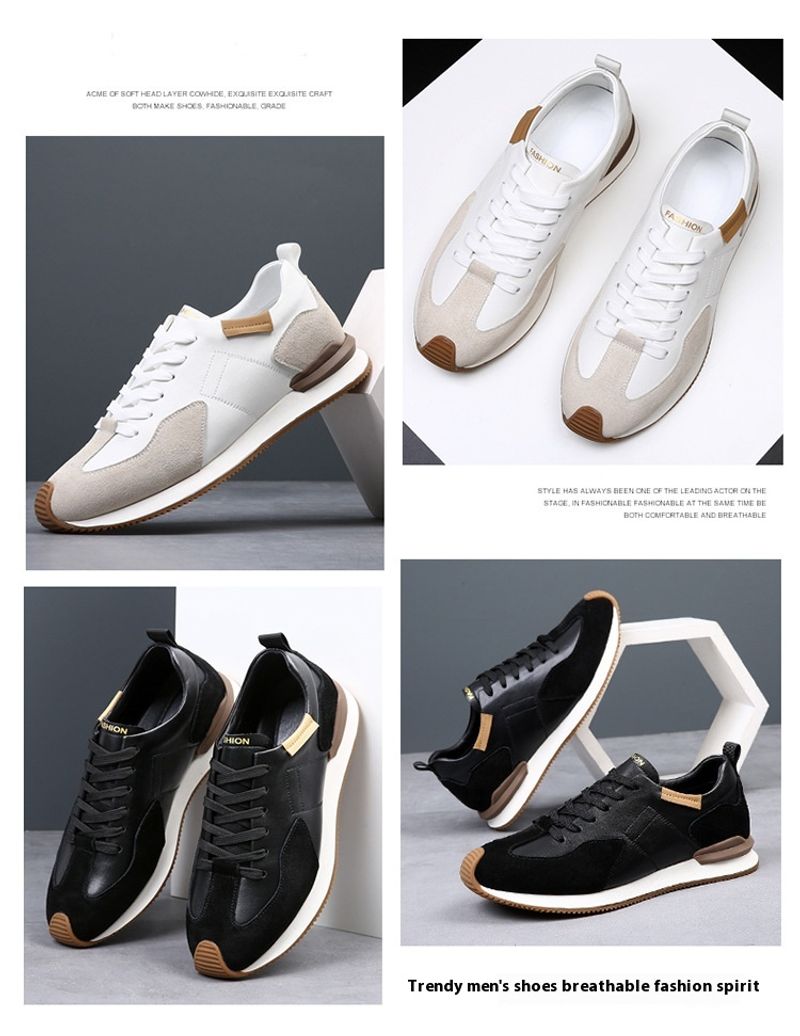 Schuhe Atmungsaktive Sommer Sneakers Casual Leder Kleine Weiße Herrenschuhe Sind Vielseitig_voghion.com
