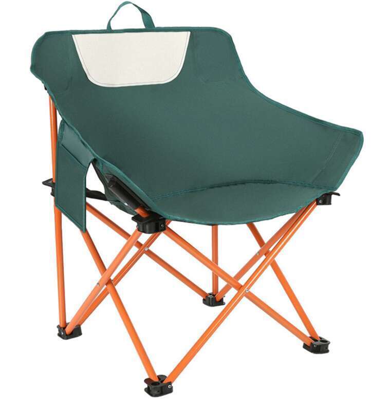 Relaxe e aproveite o tempo ao ar livre: cadeira dobrável com encosto grosso, super prática para acampamentos na praia_voghion.com