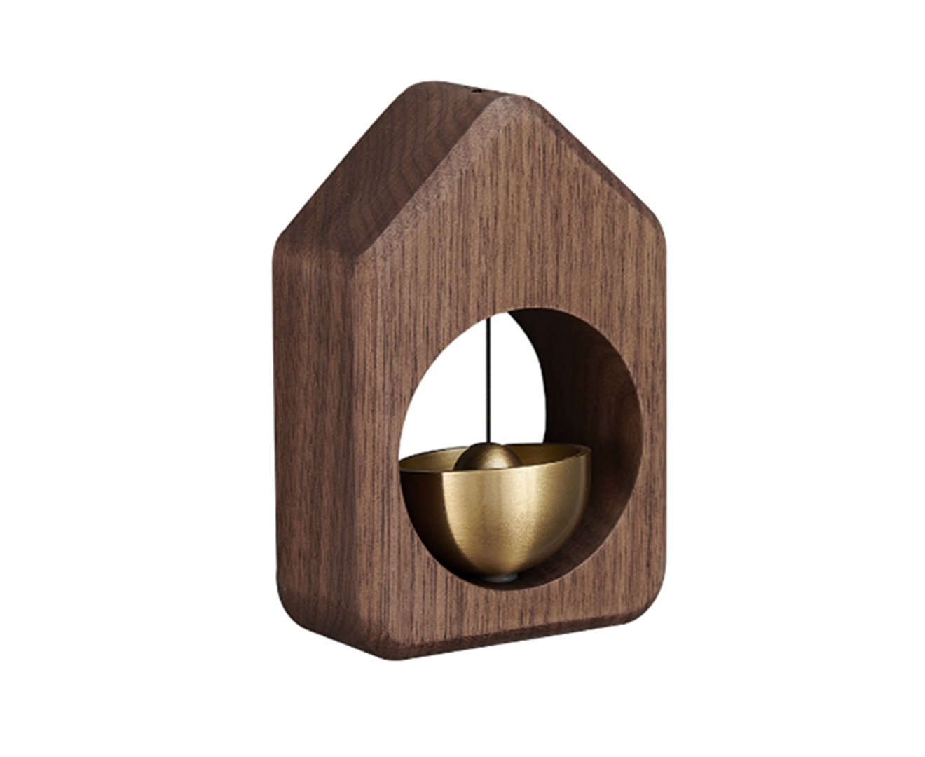 Creative Black Pendant Wooden Creative Suction Door Doorbell Wind Chime_voghion.com