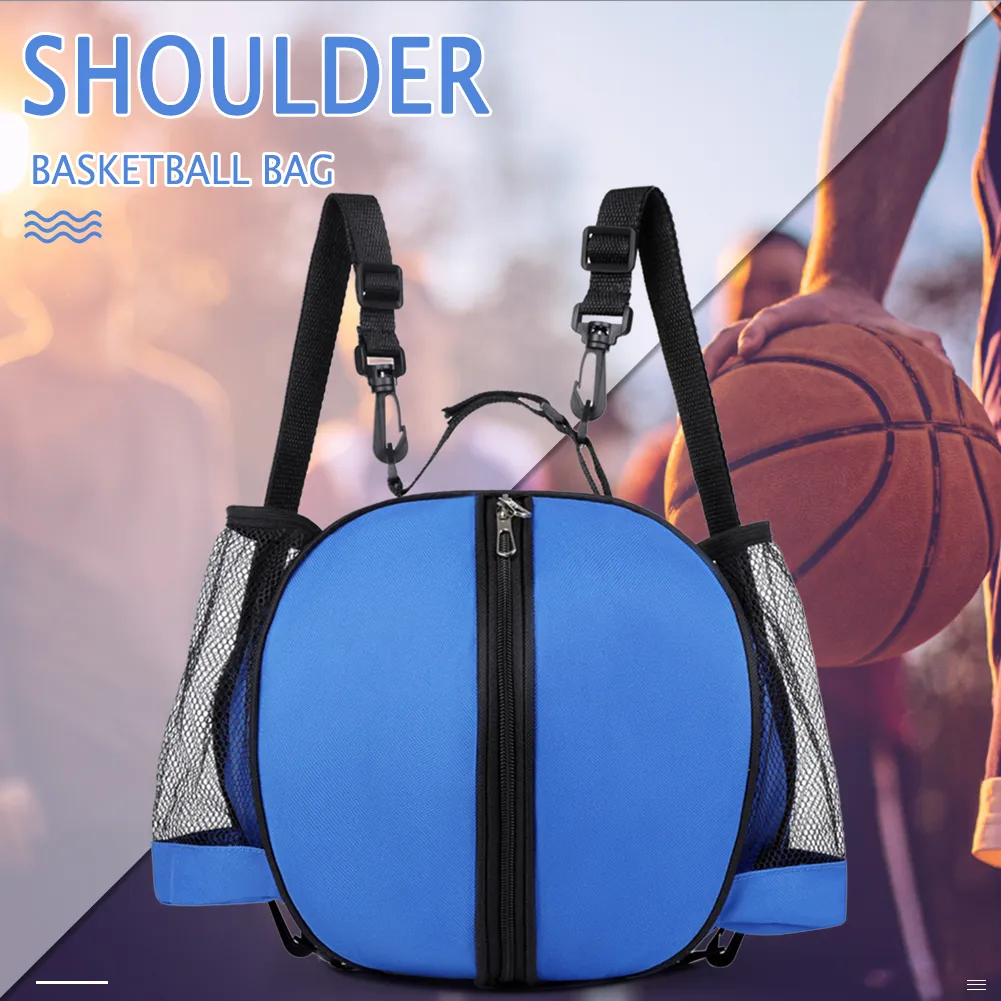 Outdoor Sports Shoulder Soccer Bags Training Equipment Storage Mesh Side Two-way Open Ball Bag Volleyball Basketball_voghion.com