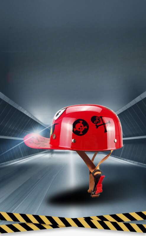 Motorcycle Go Kart Adult Small And Lightweight ABS Baseball Cap, Half Helmet, Colorful Locomotive Head_voghion.com