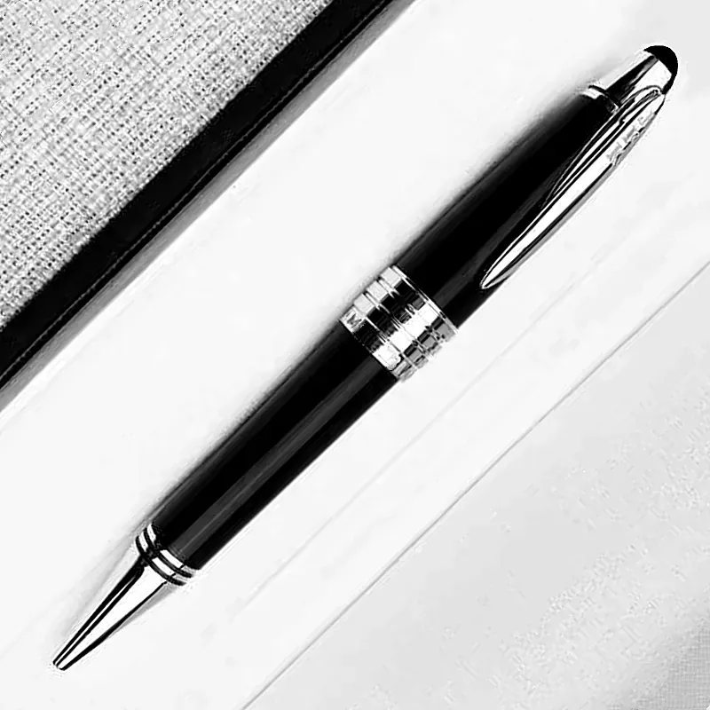 Grousshandel Héichqualitativ John F. Kennedy Schwaarz Kuelefaser Rollerball Kugelschreiwer Füllfedern Schreifbüro Schoulmaterial mat JFK Seriennummer_voghion.com