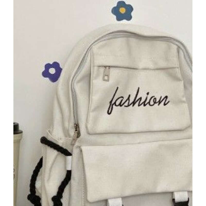Ins Arbeitskleidung Harajuku Dunkle Farbe Mädchen Student Leinwand Rucksäcke_voghion.com