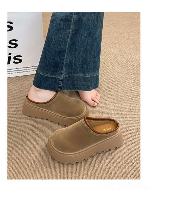 Damenschuhe Semi Drag Harken Sponge Cake Dicke Zehenkappe, Halbschuhe, Single Kicks_voghion.com