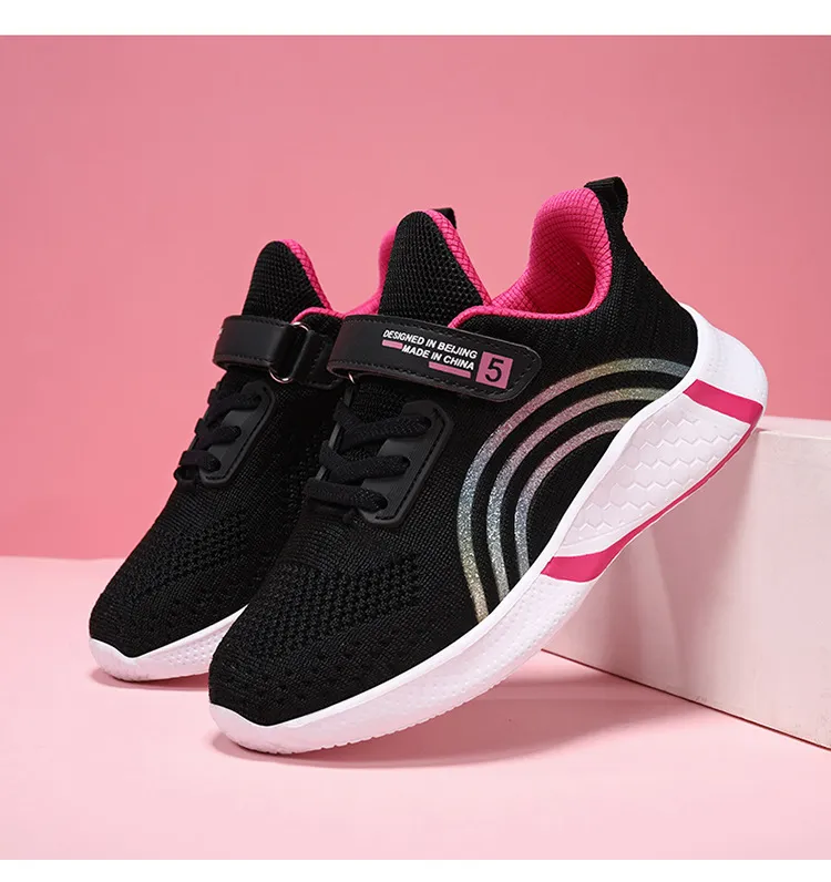 Happysteps Kinder Laufschuhe für Mädchen, Kleinkinder, atmungsaktiv, weich, rutschfest, Sportschuhe für Jugendliche, groß_voghion.com
