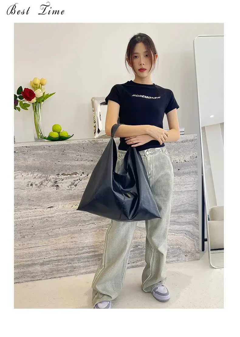 Moud Sier Fraen Schëller Grouss Mark Design Damen Hobos Handtaschen PU Lieder Grouss Totes Pendelen weiblech Achselhöhlebeutel_voghion.com