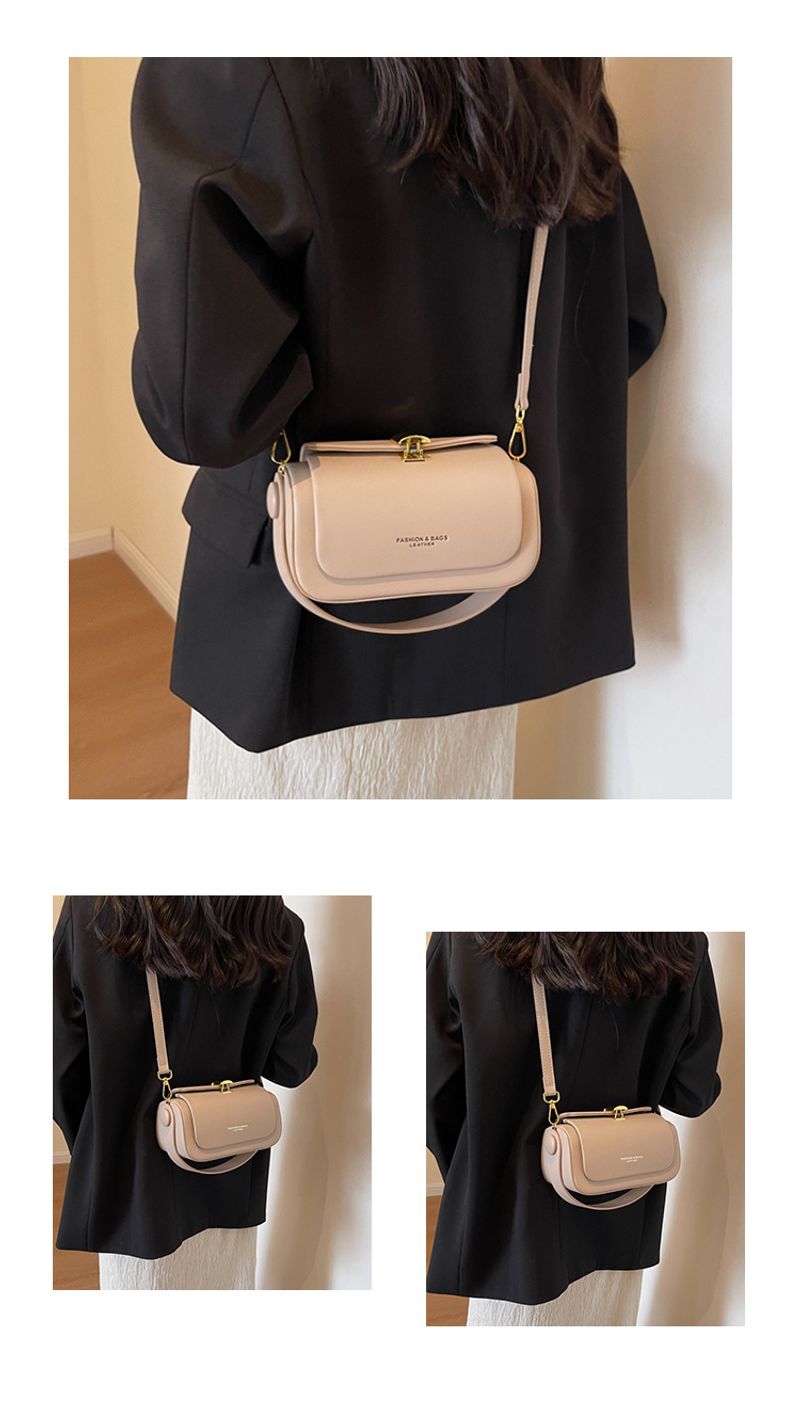 Diagonal Straddle 2024 Neue einfarbige, modische quadratische Handtasche für Damen, hochwertige Textur, Retro-lässige Umhängetasche_voghion.com