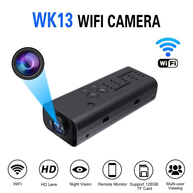 Mini Camera Wifi Smart Home Security Night Vision Multi-user Remote Monitor Small Camcorders Portable Built-in Battery_voghion.com