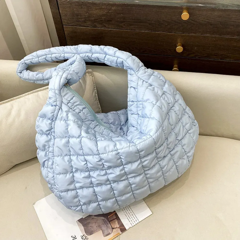 Gesteppte Nylon Schultertasche Tote Bag Und Crossbody Tasche_voghion.com