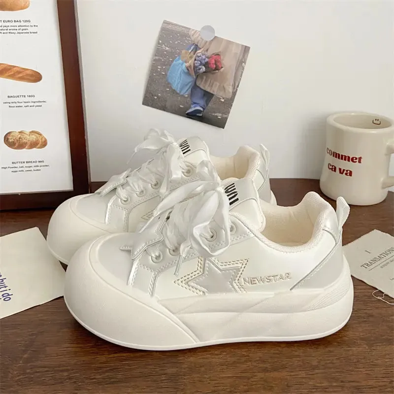 Platform Star Lace Running Shoes For Women Lightweight Jogging_voghion.com