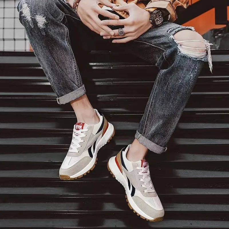 waffle Νέα καλοκαιρινά casual mesh κορεάτικη έκδοση unisex μικρά λευκά αναπνεύσιμα αθλητικά παπούτσια Lhshoe_voghion.com