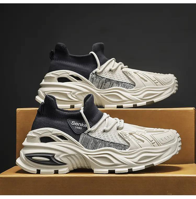 Herren Freizeitschuhe Mit Dicker Sohle Und Atmungsaktivem Mesh_voghion.com