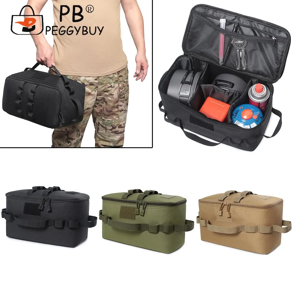 Gas Canister Cookware Pot Pan Holder Scratch Resistant Camping Equipment Organizer Large Capacity For Outdoor Hiking_voghion.com