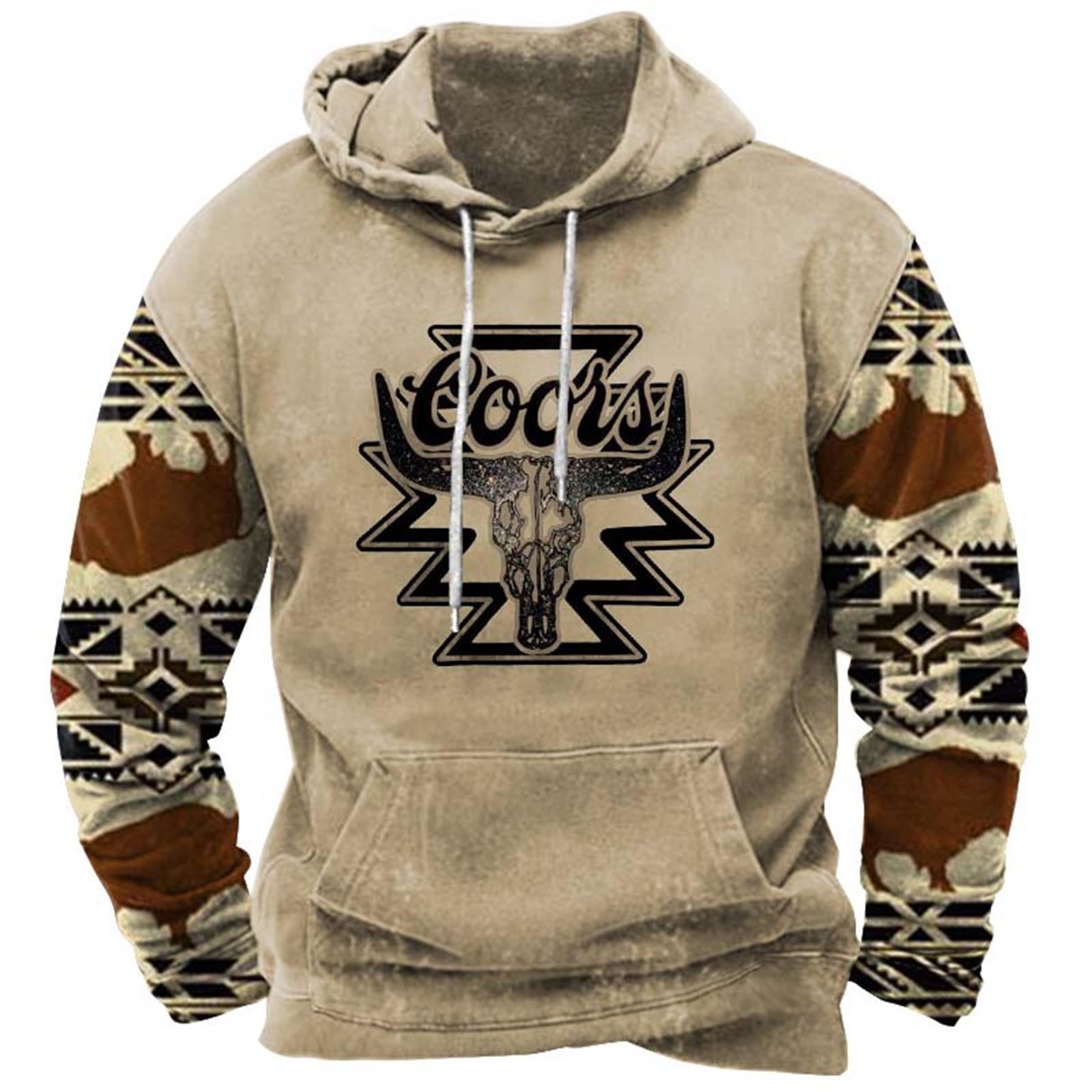 Maglione con cappuccio da uomo, popolare maglione 3D con cappuccio, corda e tasca_voghion.com