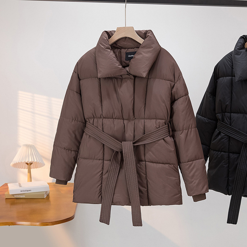 Vêtements pour femmes manteaux d'hiver veste en coton longueur design veste en coton manteau en coton étudiant