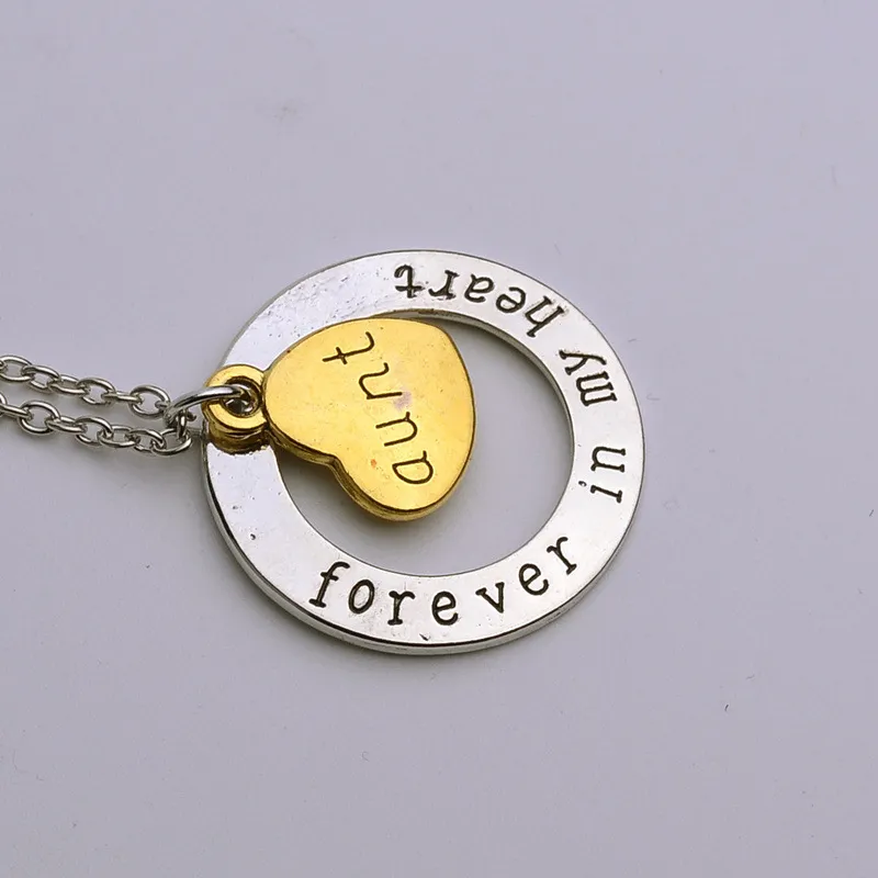 Voor altijd in mijn hart hanger kettingen brief familielid opa oom tante moeder vader voor vrouwen mode sieraden 4768_voghion.com