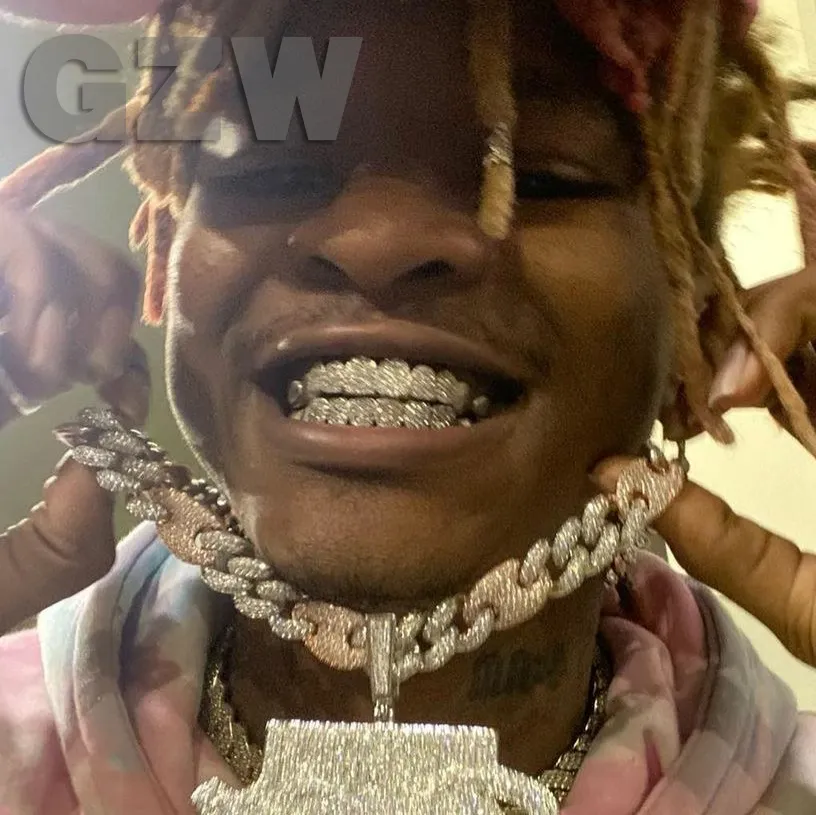 Echtes Gold Zähne Fang Grillz Punk Hip Hop Cubic Zirkon Iced Out Vampire Dental Mund Grills Zahnspangen Zahnkappe Rapper_voghion.com