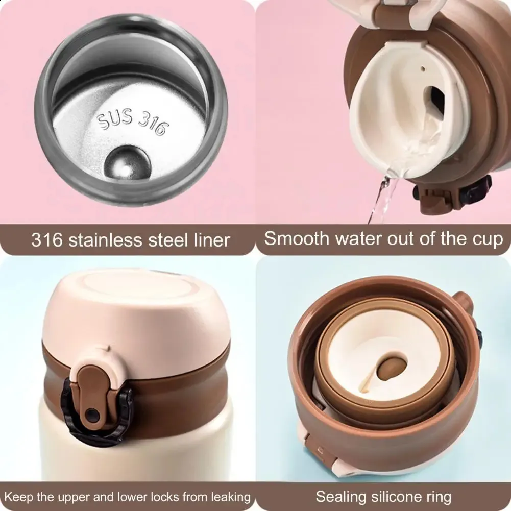 Flip Lid Thermos - 300ml Mini Bottle_voghion.com