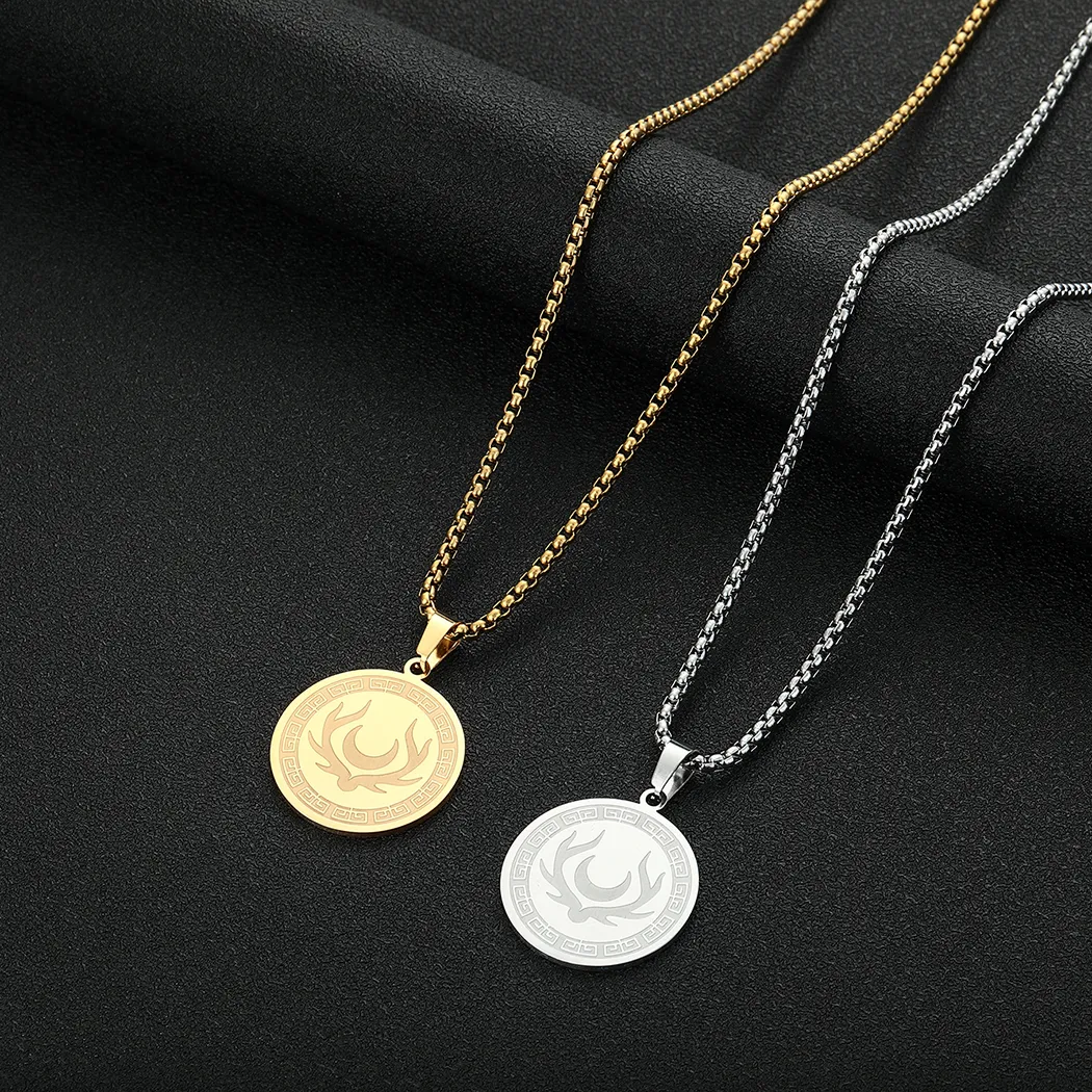 Collana con pendente simbolo dea della luna amuletto donna uomo_voghion.com