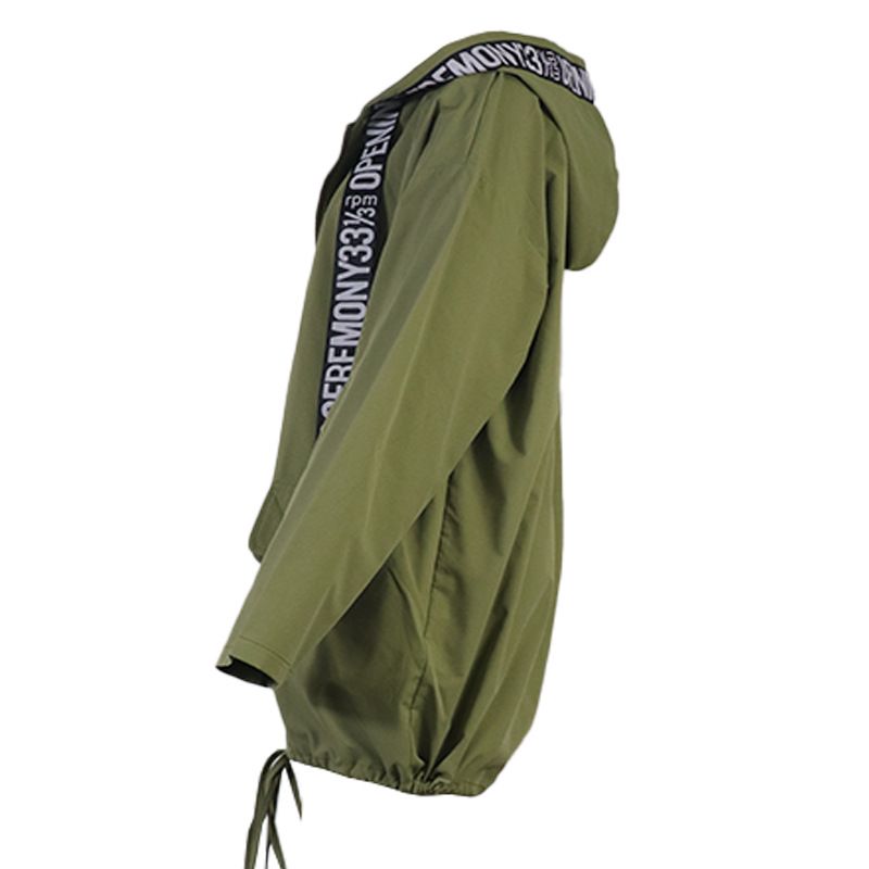 Women's Clothing autumn and winter women's casual loose hooded zipper raincoat cloth windbreaker jacket_voghion.com