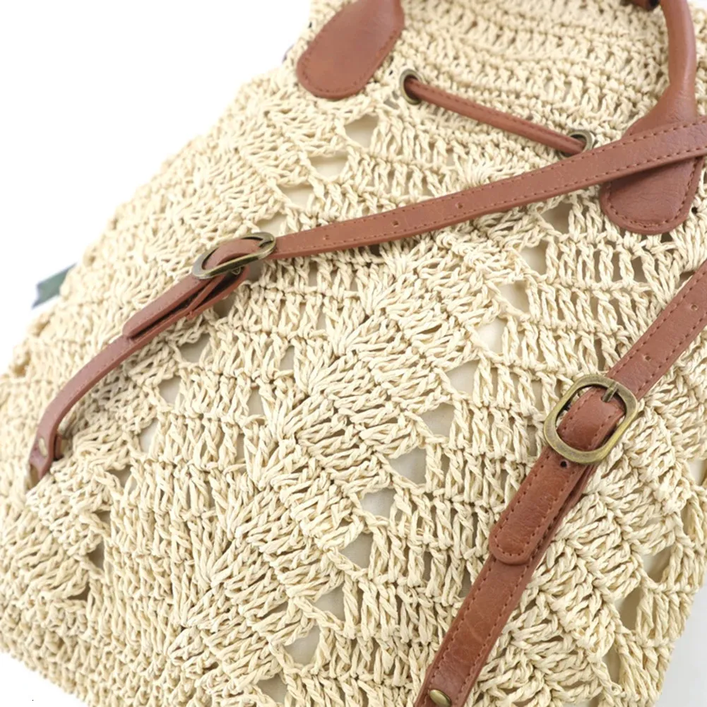 Borsa a tracolla in paglia estiva da donna Boho Bohemian Hollow Hobo Borse da viaggio all'uncinetto per donna Zaino da spiaggia lavorato a maglia 240808_voghion.com