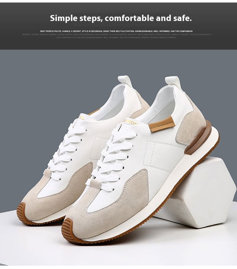 Schuhe Atmungsaktive Sommer Sneakers Casual Leder Kleine Weiße Herrenschuhe Sind Vielseitig_voghion.com