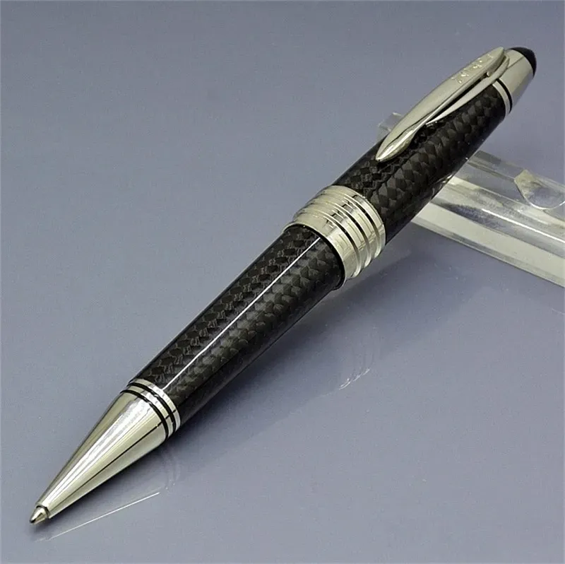 Grousshandel Héichqualitativ John F. Kennedy Schwaarz Kuelefaser Rollerball Kugelschreiwer Füllfedern Schreifbüro Schoulmaterial mat JFK Seriennummer_voghion.com
