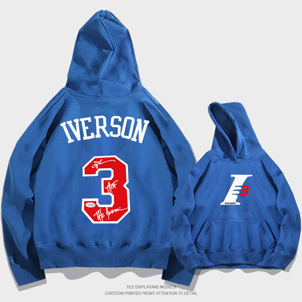 Everson No.3 Signature Felpa con cappuccio Autunno Marchio di moda Cappotto per studenti con maniche a spalla larga_voghion.com