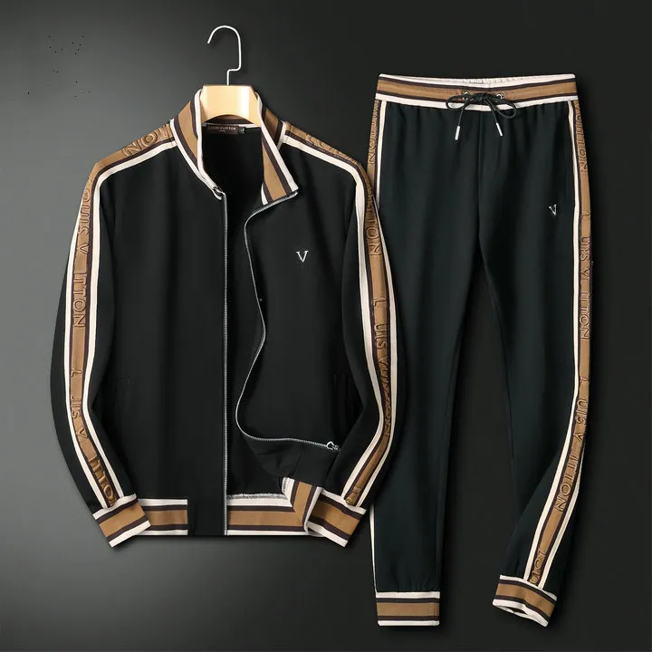 Set de două piese pentru bărbați, cardigan, hanorac, la modă de toamnă-iarnă, sport și agrement, nou_voghion.com