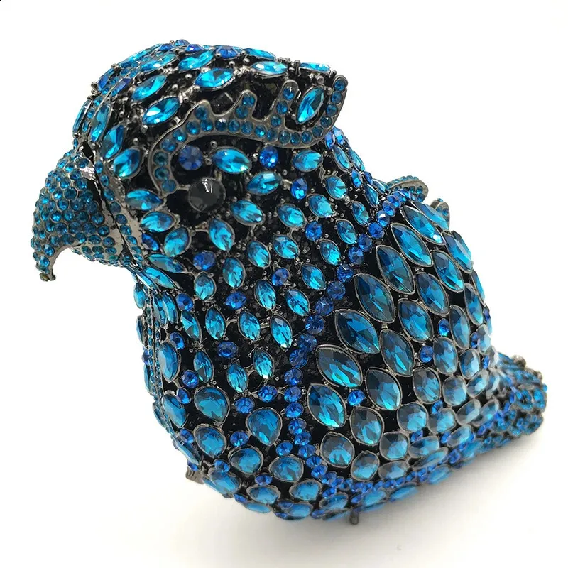 Ladies handbag Bridal wedding women evening party bag dias bird parrot clutches elegant crystal purse 240731_voghion.com
